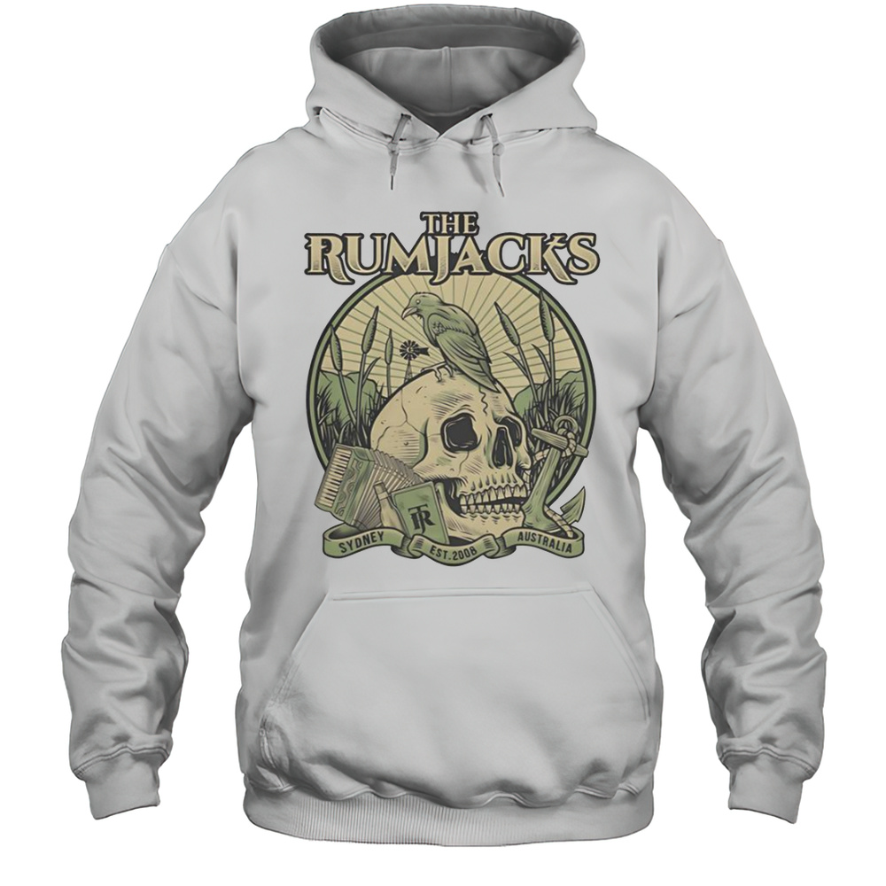 The Rumjacks Crow Skull Sydney Australia Est 2008 T-Shirt Unisex Hoodie