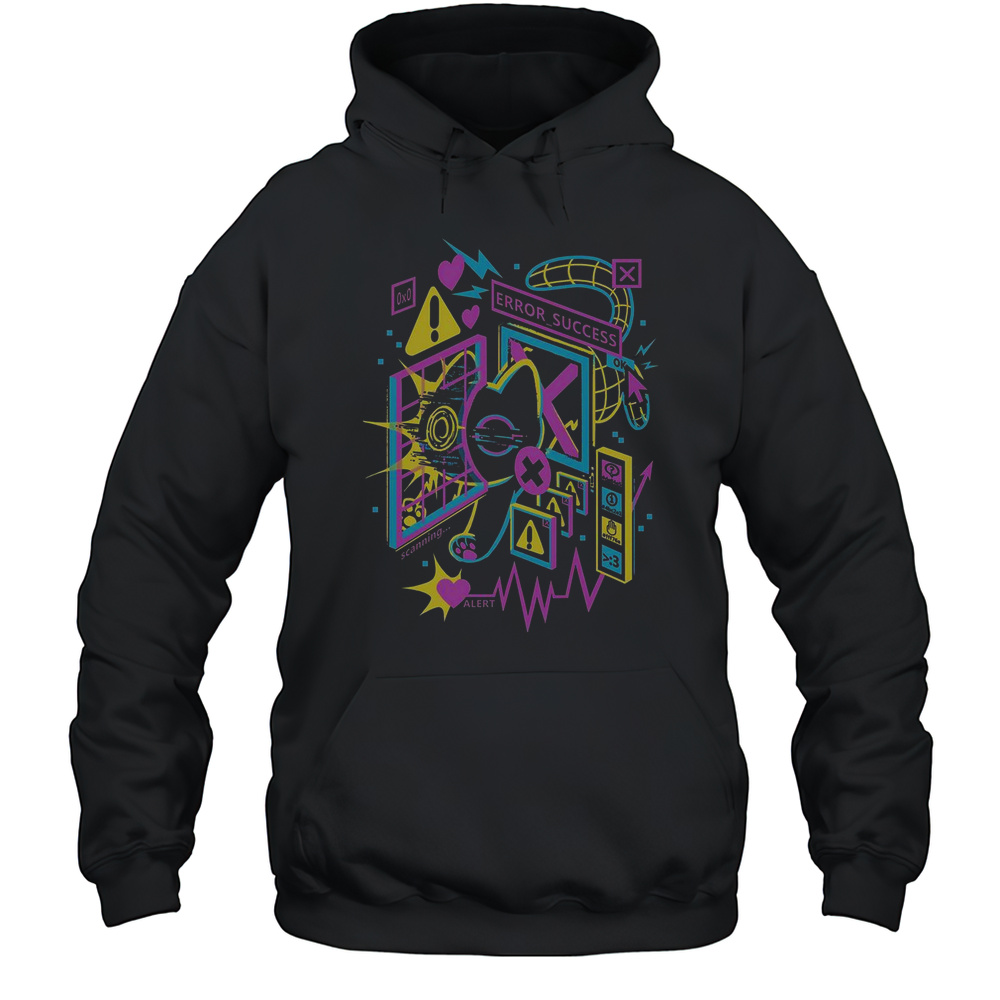 Cat Scan Error Success Heart Scan T-Shirt Unisex Hoodie