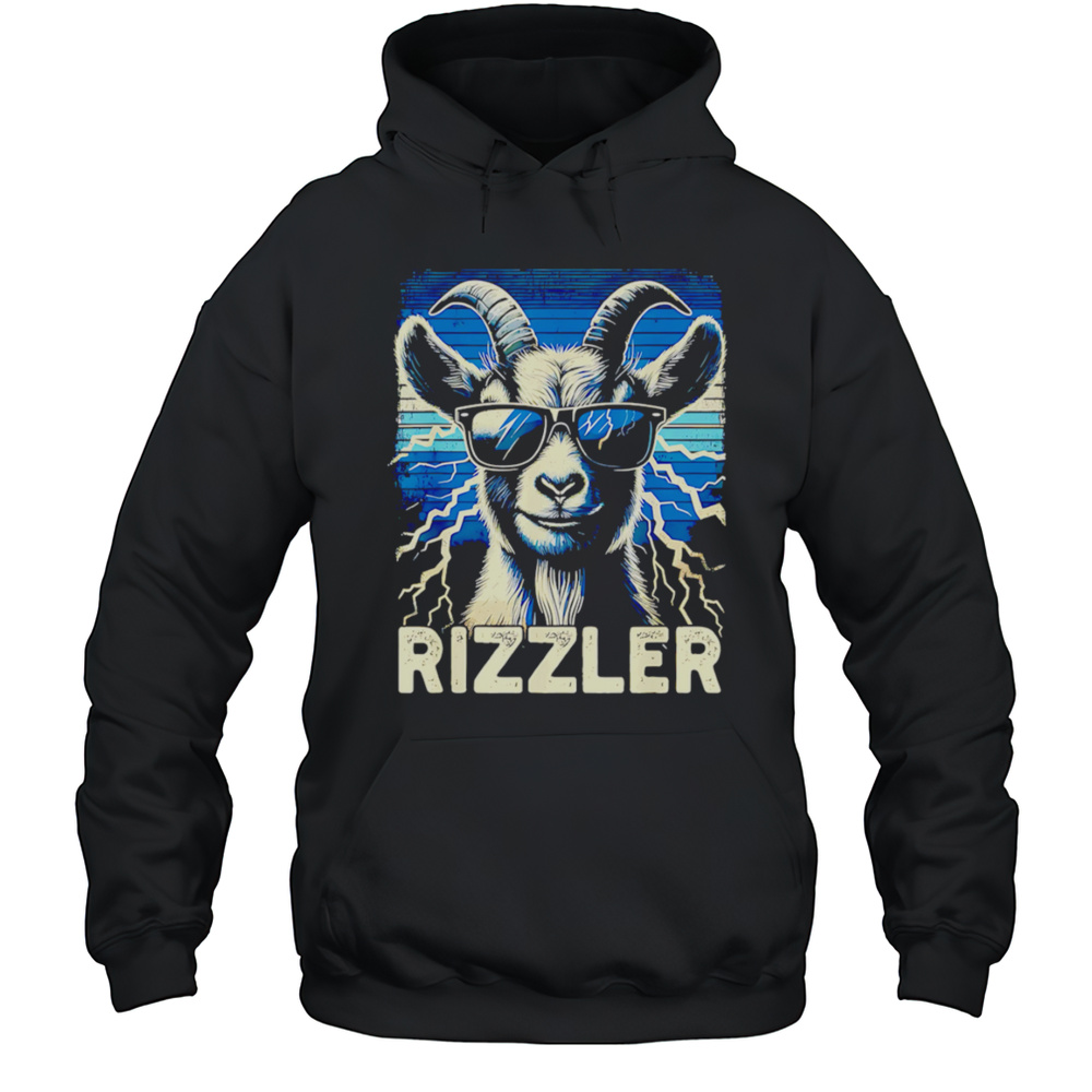 Goat Rizzler Lightning Shirt Unisex Hoodie