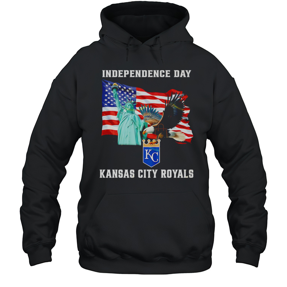 Independence Day Kansas City Royals American Flag Shirt Unisex Hoodie