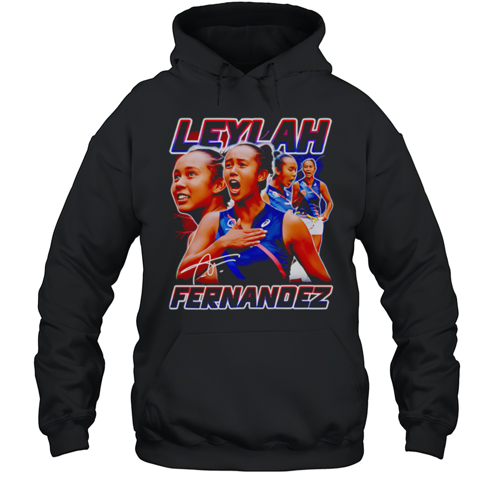Leylah Fernandez Tennis Signature Vintage 90s Shirt Unisex Hoodie