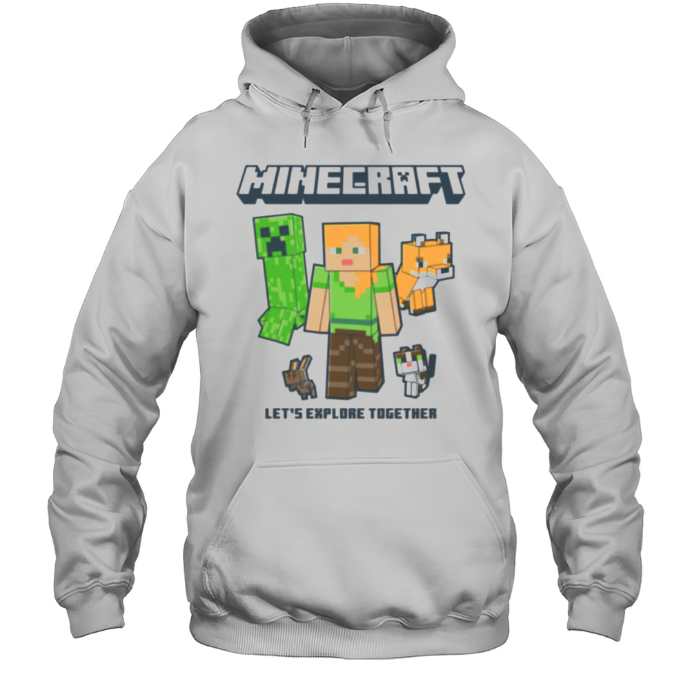 Minecraft Alex And Creeper Lets Explore Together Shirt Unisex Hoodie