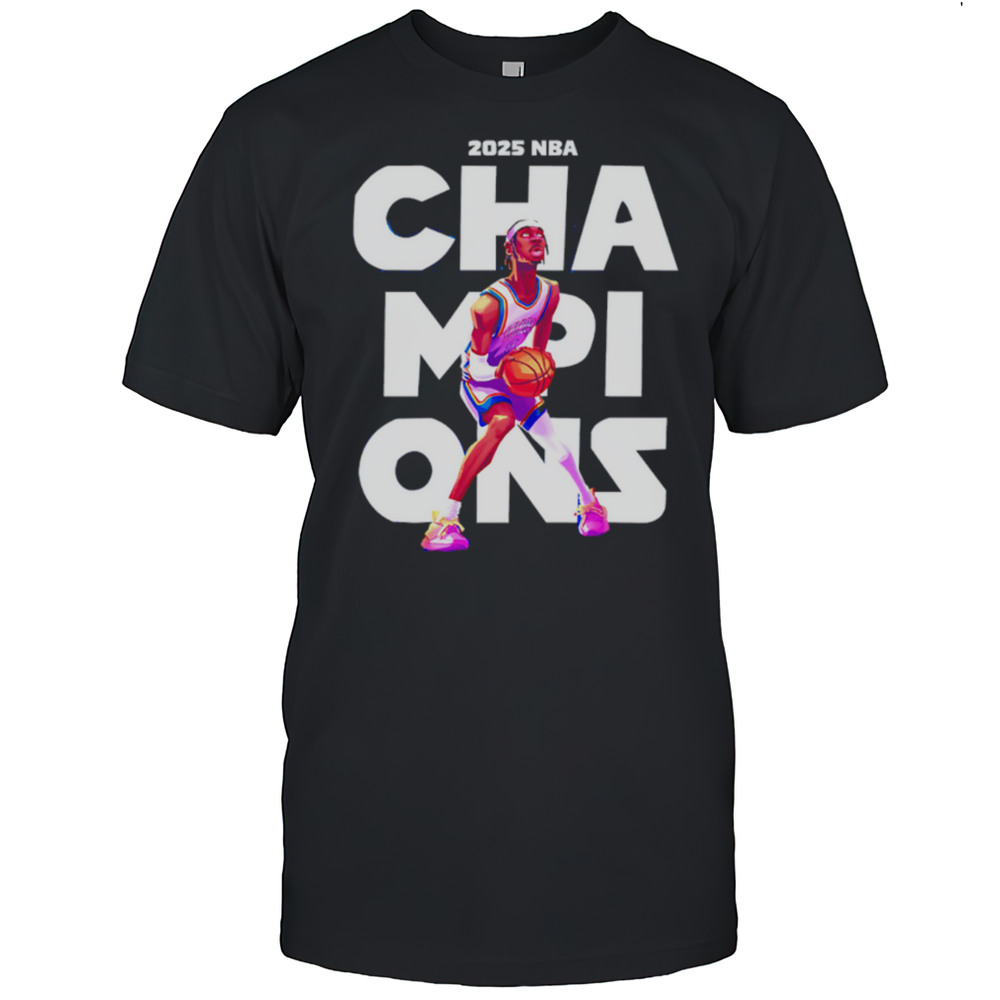 Shai Gilgeous-Alexander Caricature 2025 NBA Champions Shirt