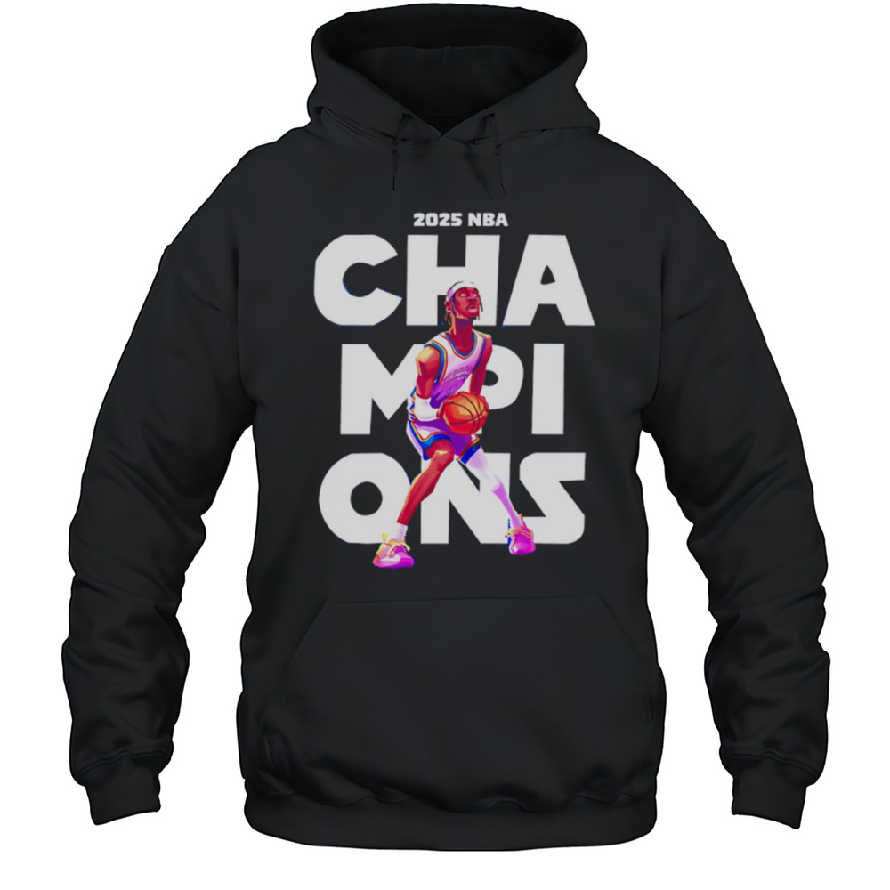 Shai Gilgeous-Alexander Caricature 2025 NBA Champions Shirt Unisex Hoodie