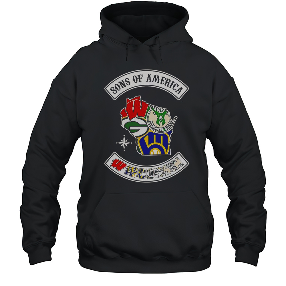 Sons Of America Wisconsin Sports T-Shirt Unisex Hoodie