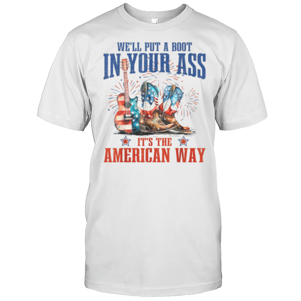 Brought To You Courtesy Of The Red White  Blue Cowgirl T Shirt