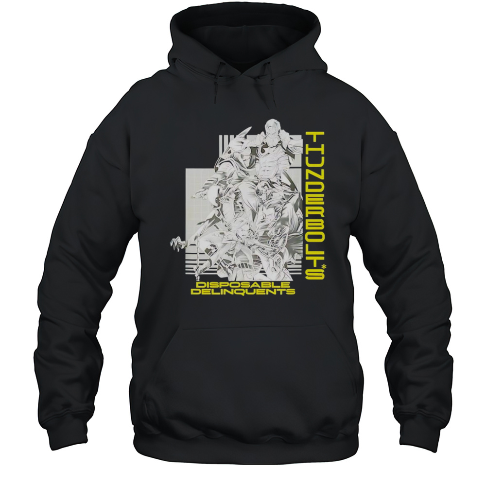 Disposable Delinquents Thunderbolts Shirt Unisex Hoodie