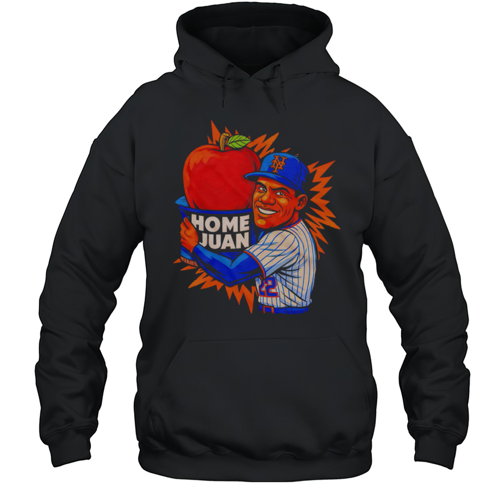 Juan Soto New York Mets Home Juan Apple Caricature Player Shirt Unisex Hoodie