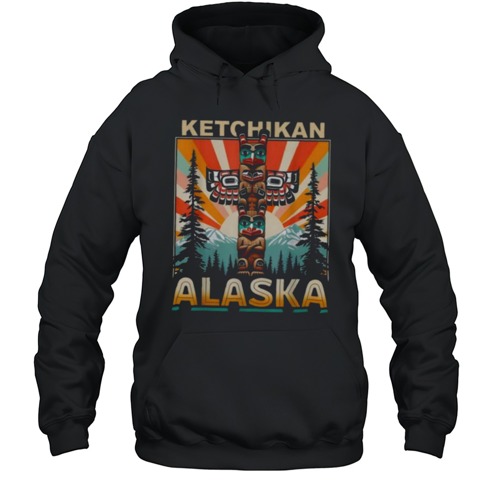 Ketchikan Alaska Native American Indian Totem Pole T Shirt Unisex Hoodie