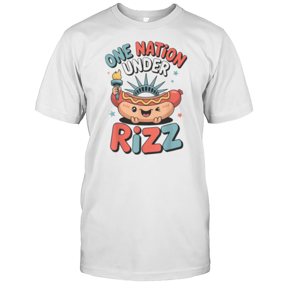 Land Of The Rizz Funny Patriotic Day 4th Of July USA Flag T Shirt