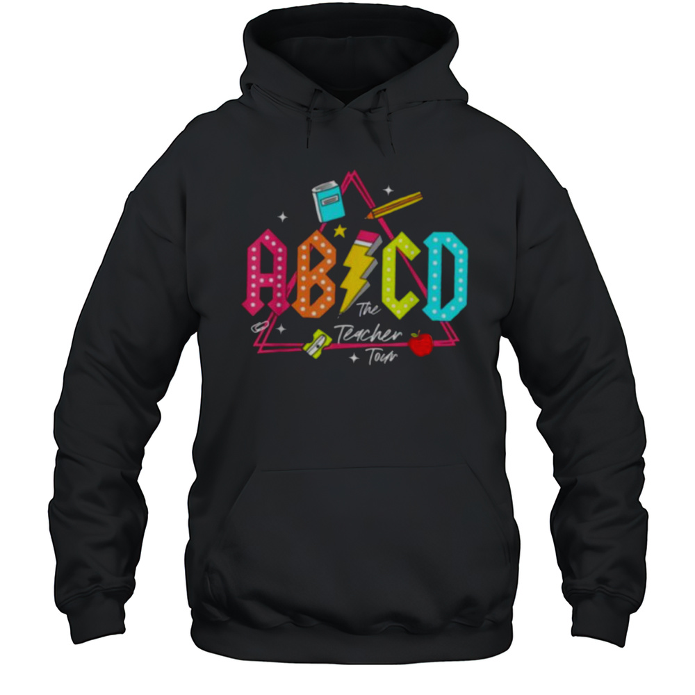 Lightning Bolt ABCD Back To School Tour Teacher 2 Sided T Shirt Unisex Hoodie
