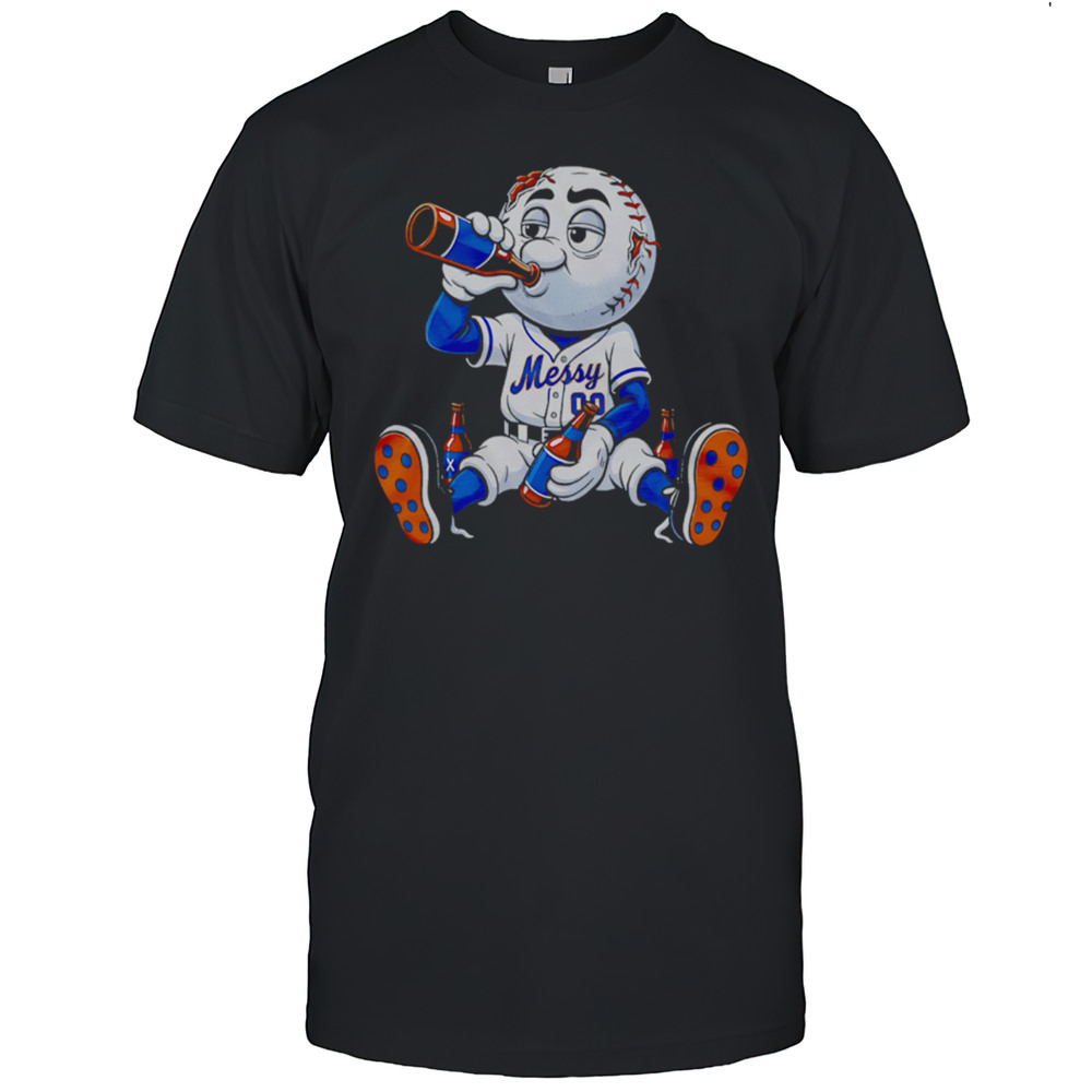 New York Mets Messy Mascot Drink Beer Shirt