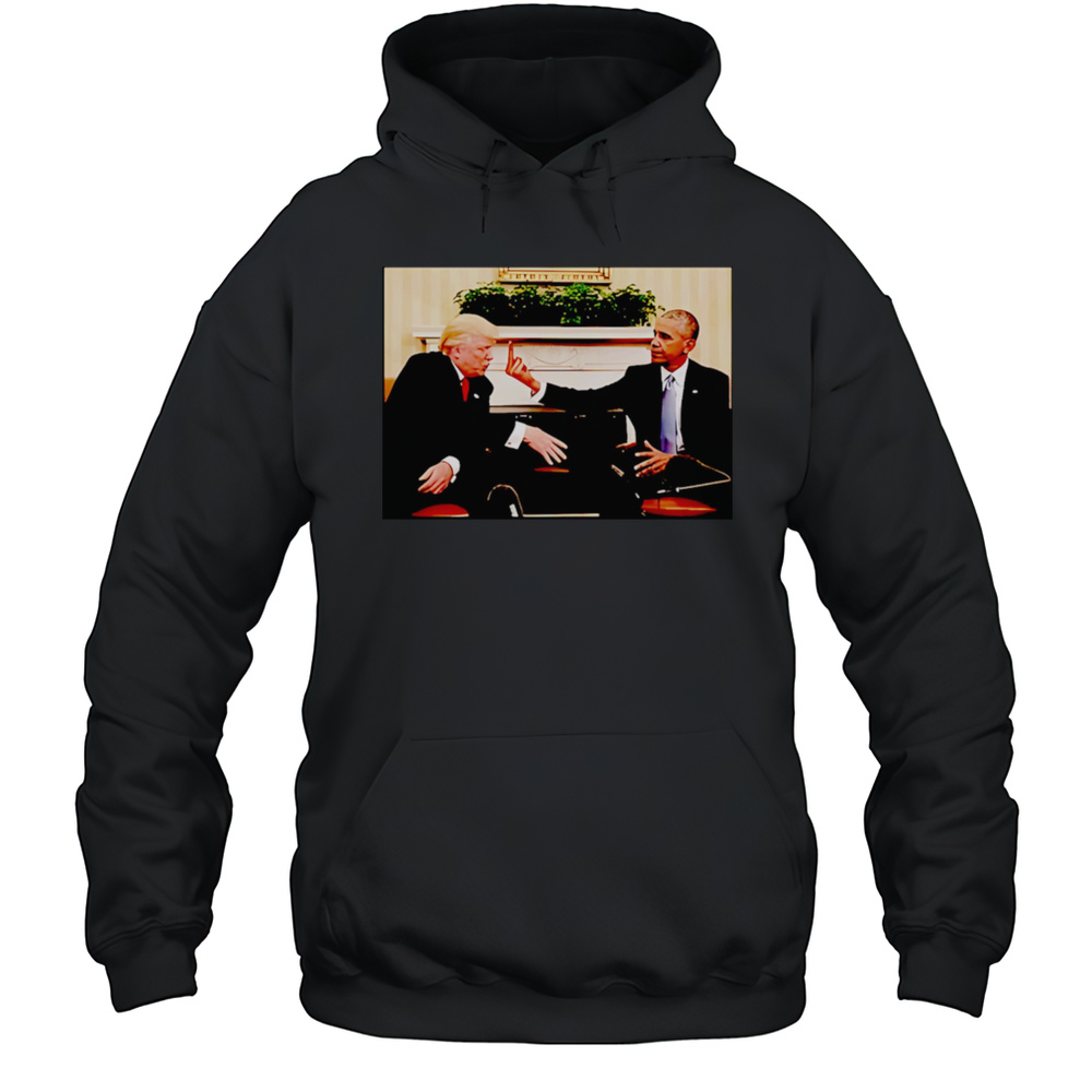 Obama Middle Finger Fuck Trump Shirt Unisex Hoodie