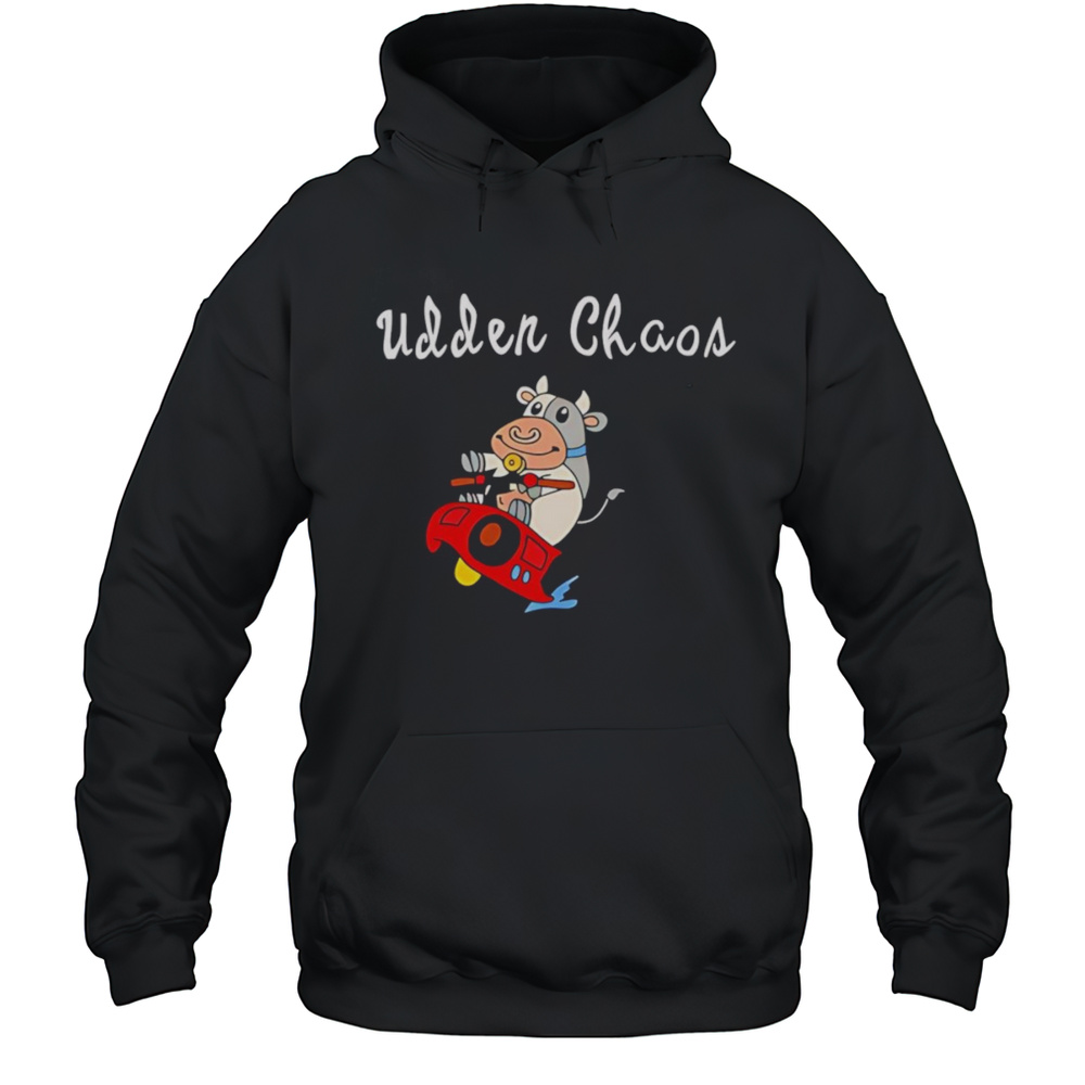 Simply Udder Chaos Cow Shirt Unisex Hoodie