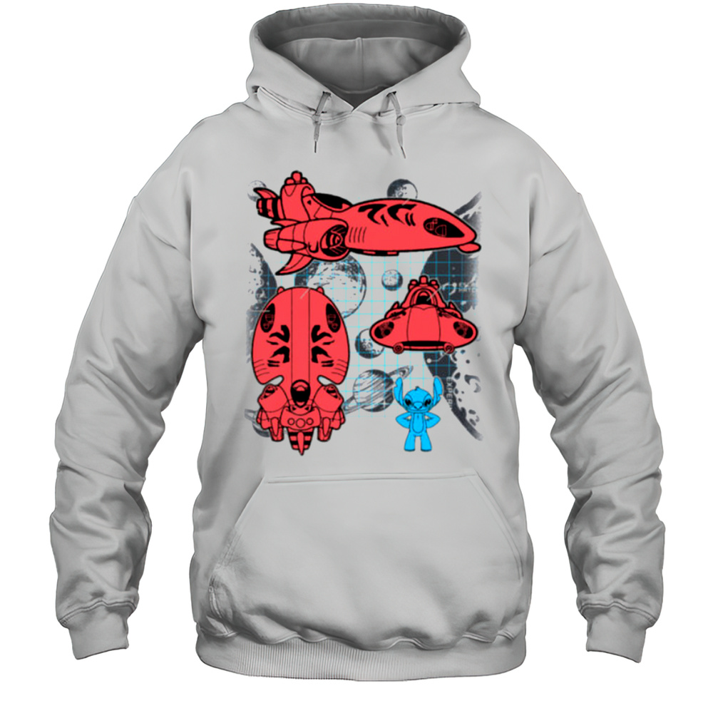 Stitch Experiment 626 Spaceship Blueprint Shirt Unisex Hoodie