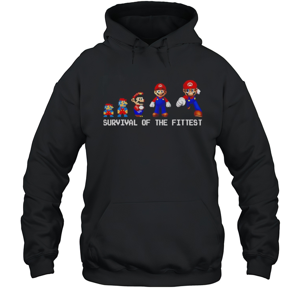 Survival Of The Fittest Mario Shirt Unisex Hoodie
