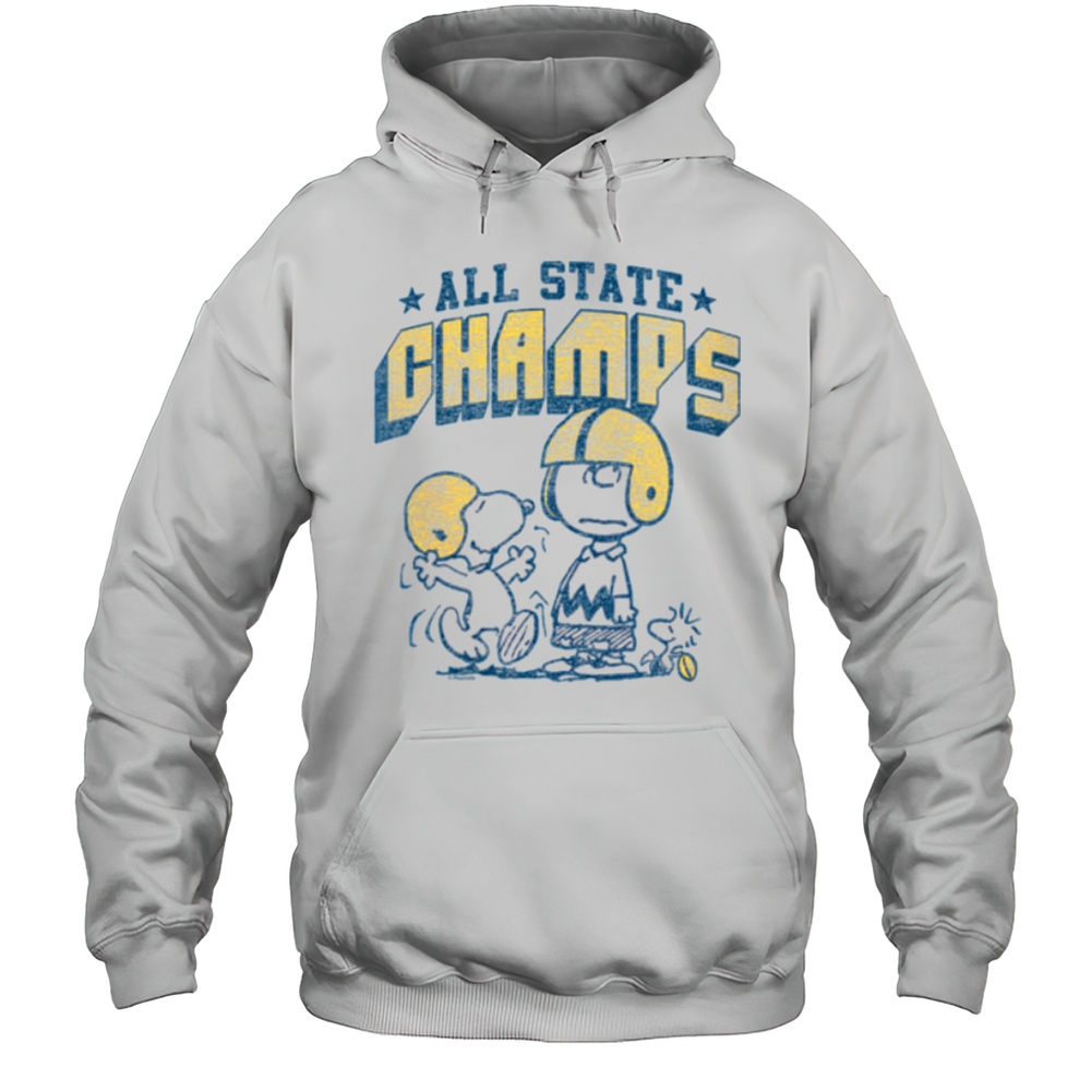Womens Charlie Brown Snoopy Football State Champs Shirt Unisex Hoodie