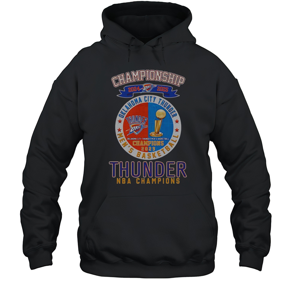 Championship 2024 2025 Oklahoma City Thunder NBA Champions T-Shirt Unisex Hoodie
