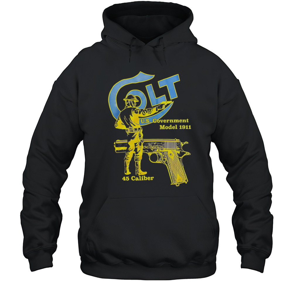 Colt Model 1911 45 Caliber History Of Firearm Design Shirt Unisex Hoodie