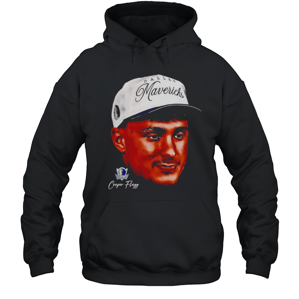 Dallas Mavericks Cooper Flagg Head Art Shirt Unisex Hoodie