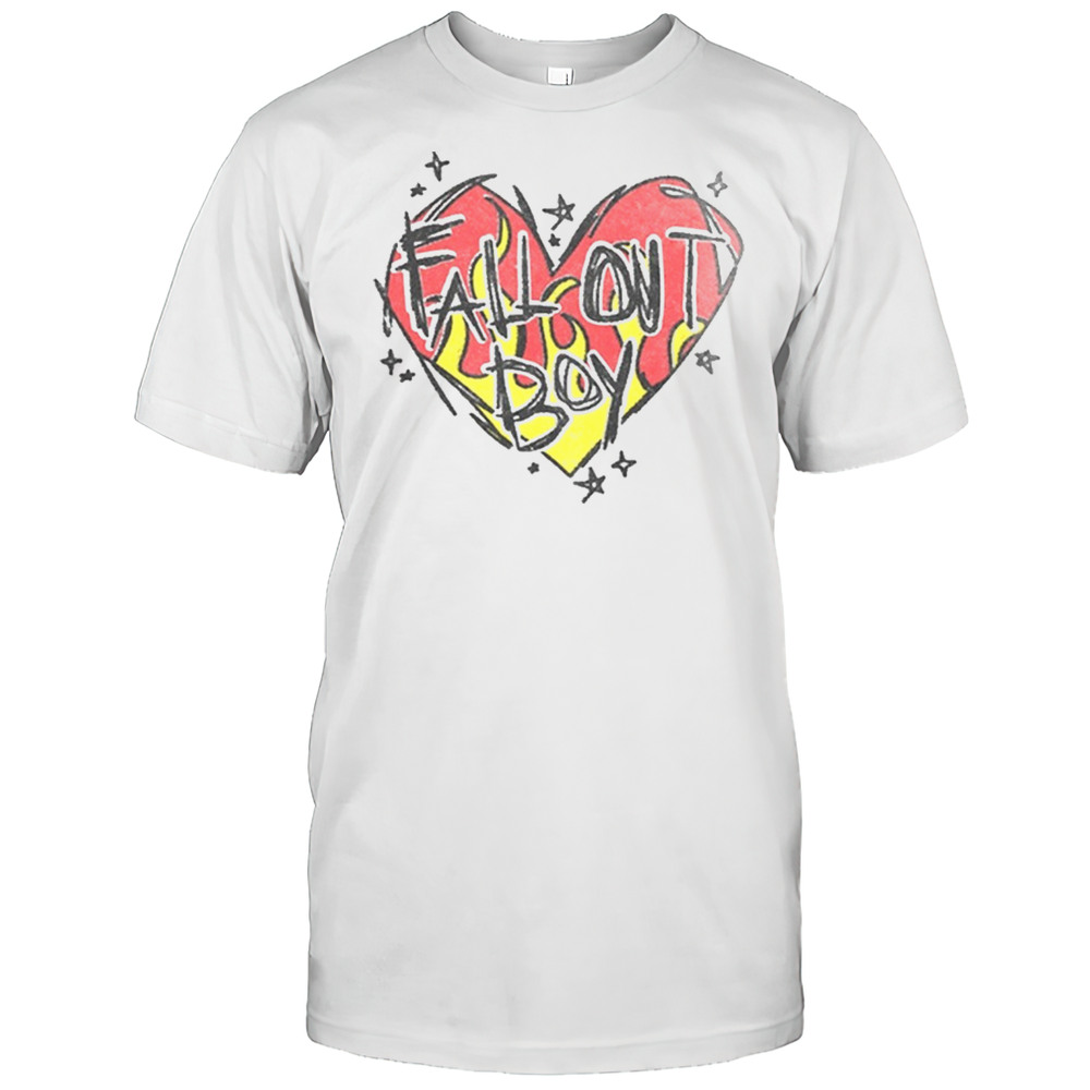 Fall Out Boy Scratch Heart Logo T-Shirt