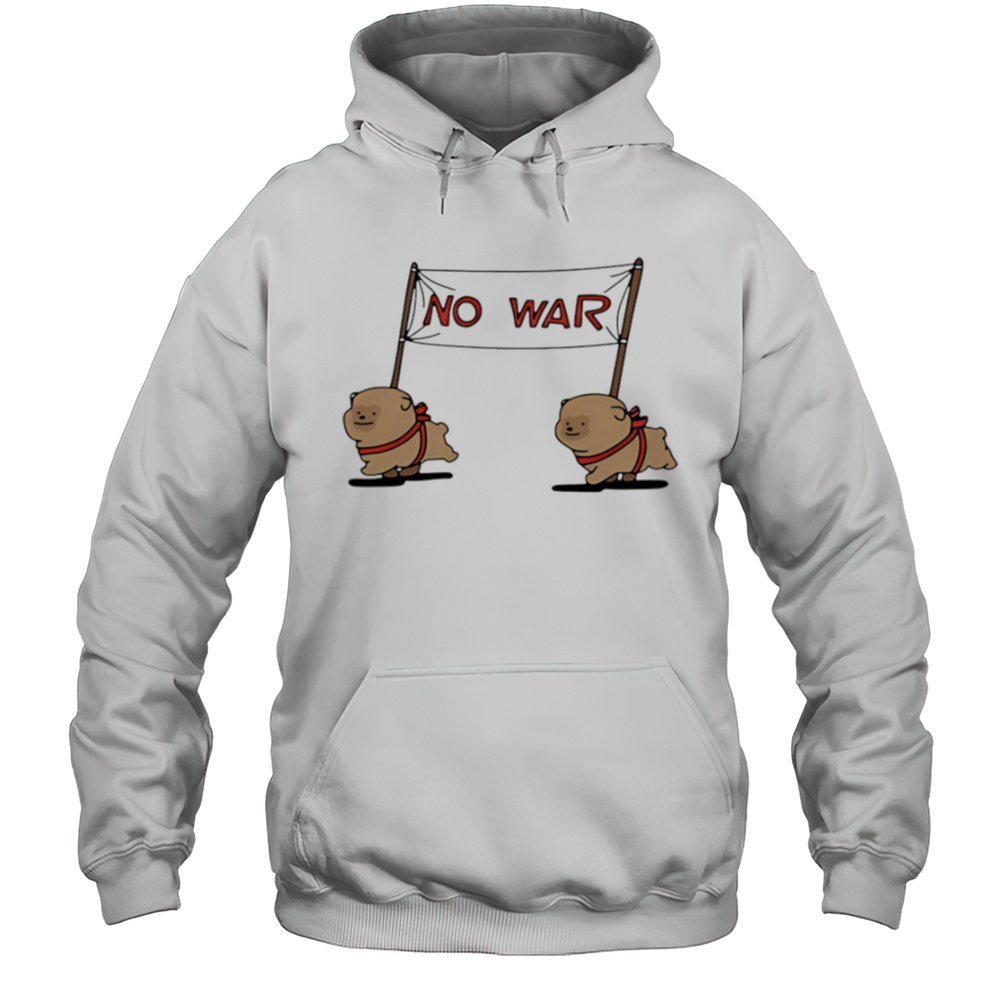 Funny Cute Dog No War Shirt Unisex Hoodie
