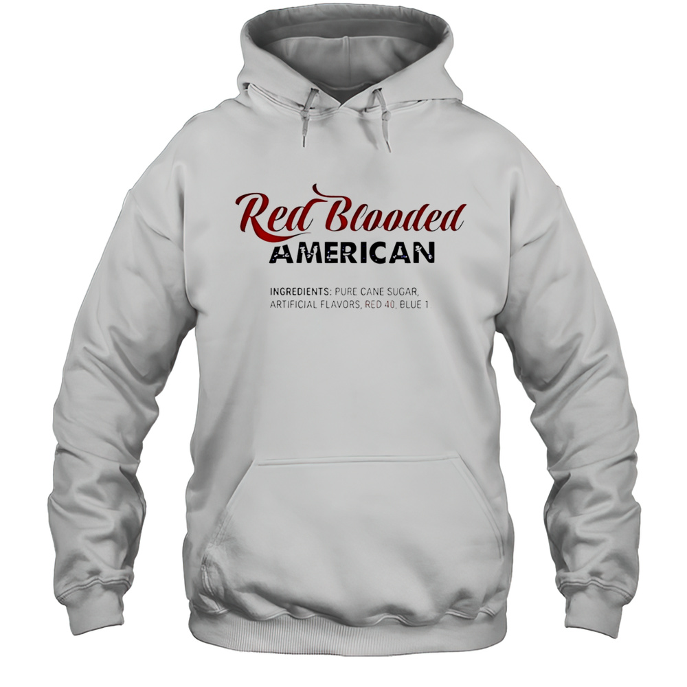 Happy Red Blooded American Shirt Unisex Hoodie