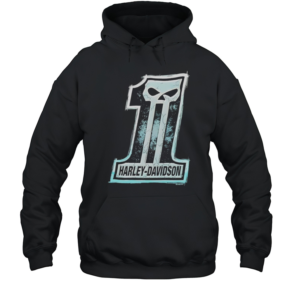 Harley-Davidson Number 1 Skull Brandywine Chadds Ford Logo Shirt Unisex Hoodie