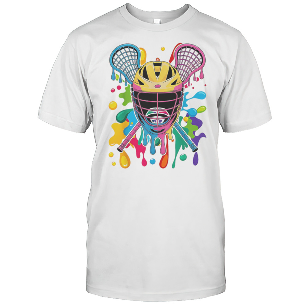 Lacrosse Ice Cream Drip Lax Boys Helmet Stick Youth Players Shirt
