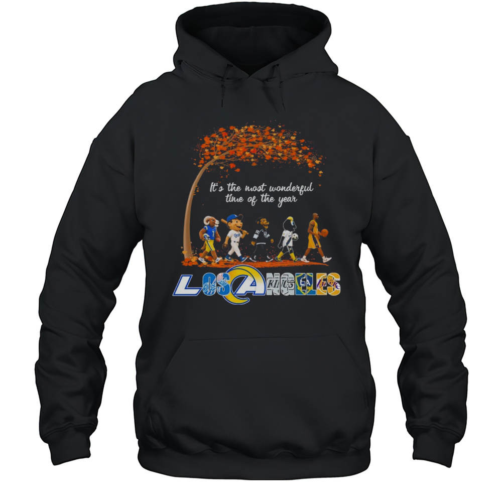 Los Angeles Sports Teams Mascot Abbey Road Its The Most Wonderful Time Of The Year Shirt Unisex Hoodie