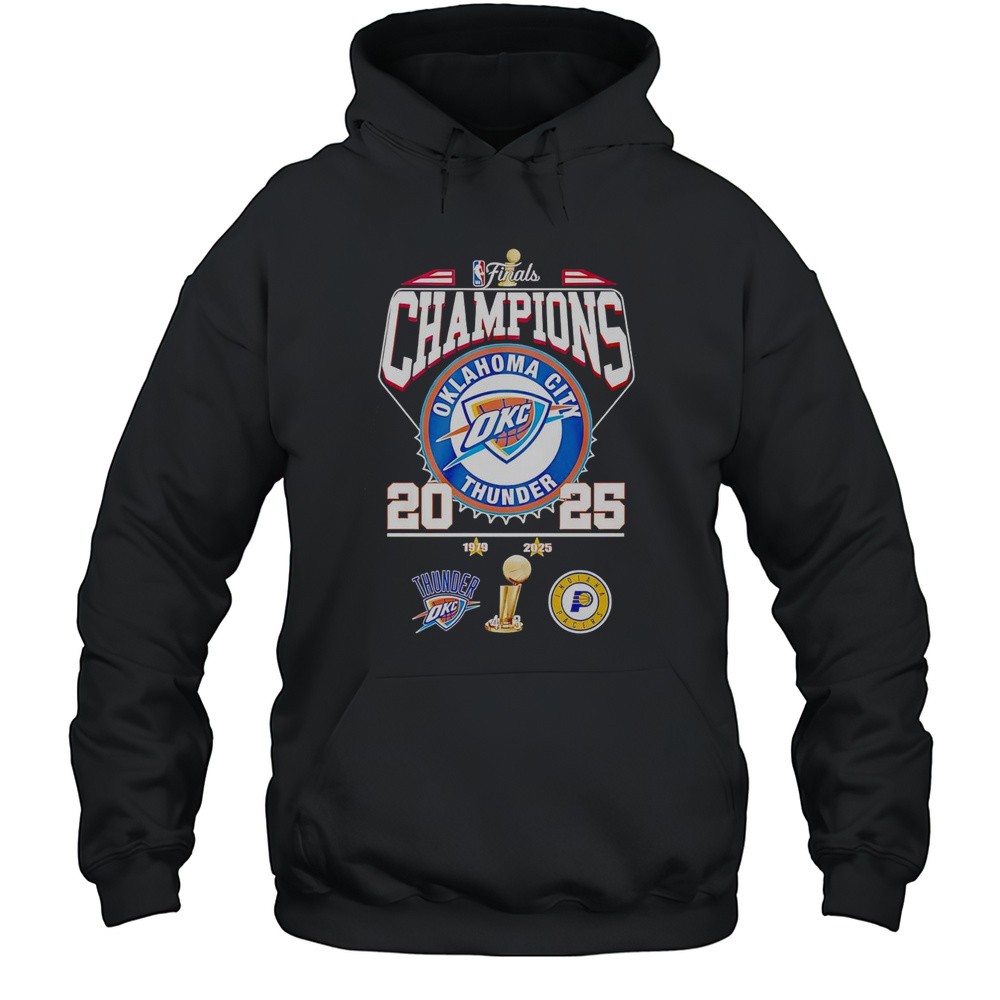 NBA Finals Champions 2025 Oklahoma City Thunder T-Shirt Unisex Hoodie