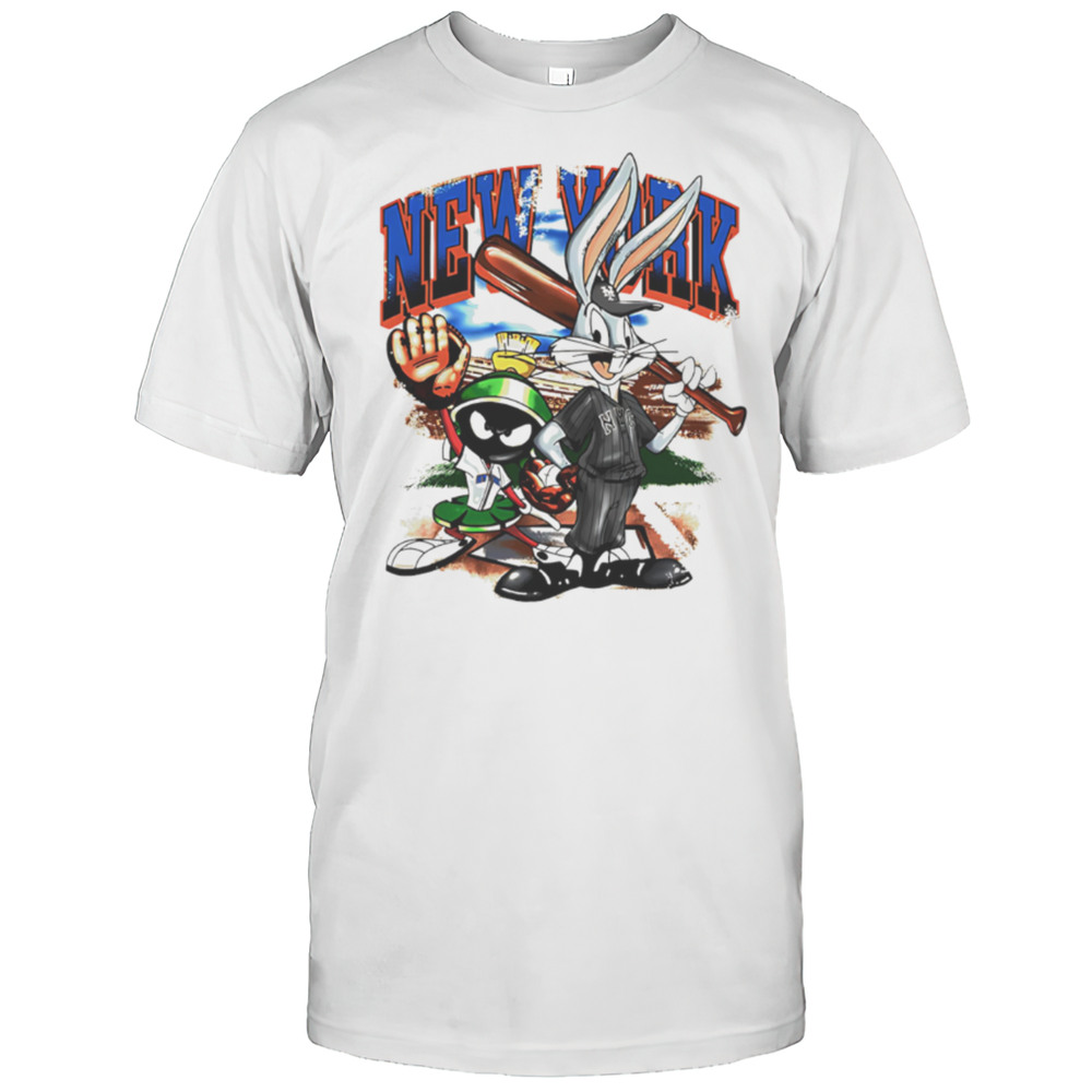 New York Mets Bugs Bunny And Marvin The Martian Baseball Shirt