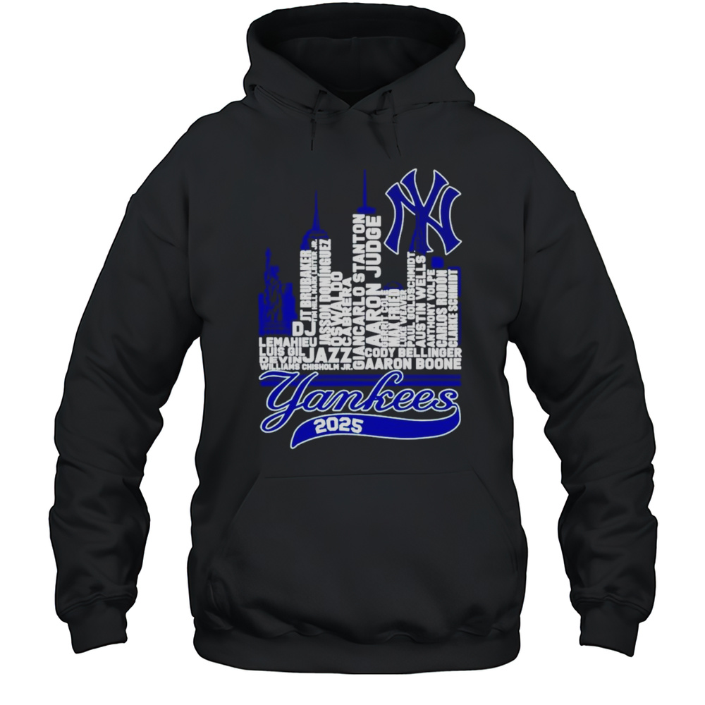 New York Yankees 2025 Logo City Names Shirt Unisex Hoodie