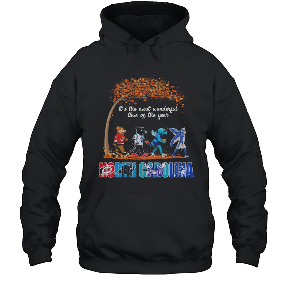 North Carolina Sports Teams Mascot Abbey Road Its The Most Wonderful Time Of The Year Shirt Unisex Hoodie