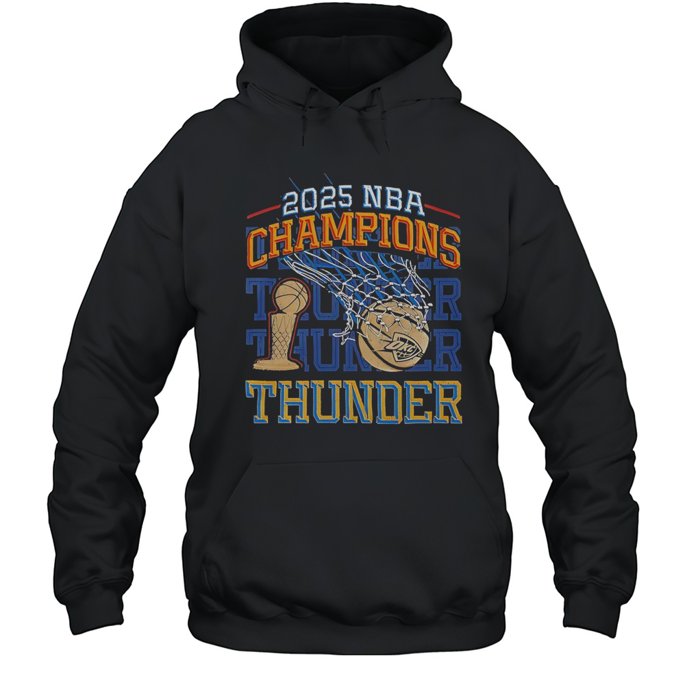 Oklahoma City Thunder NBA Finals Champions 2025 Retro T-Shirt Unisex Hoodie