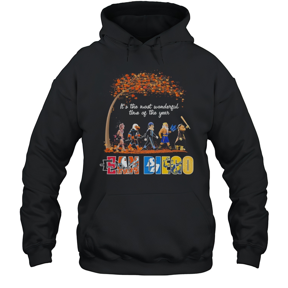 San Diego Sports Teams Mascot Abbey Road Its The Most Wonderful Time Of The Year Shirt Unisex Hoodie