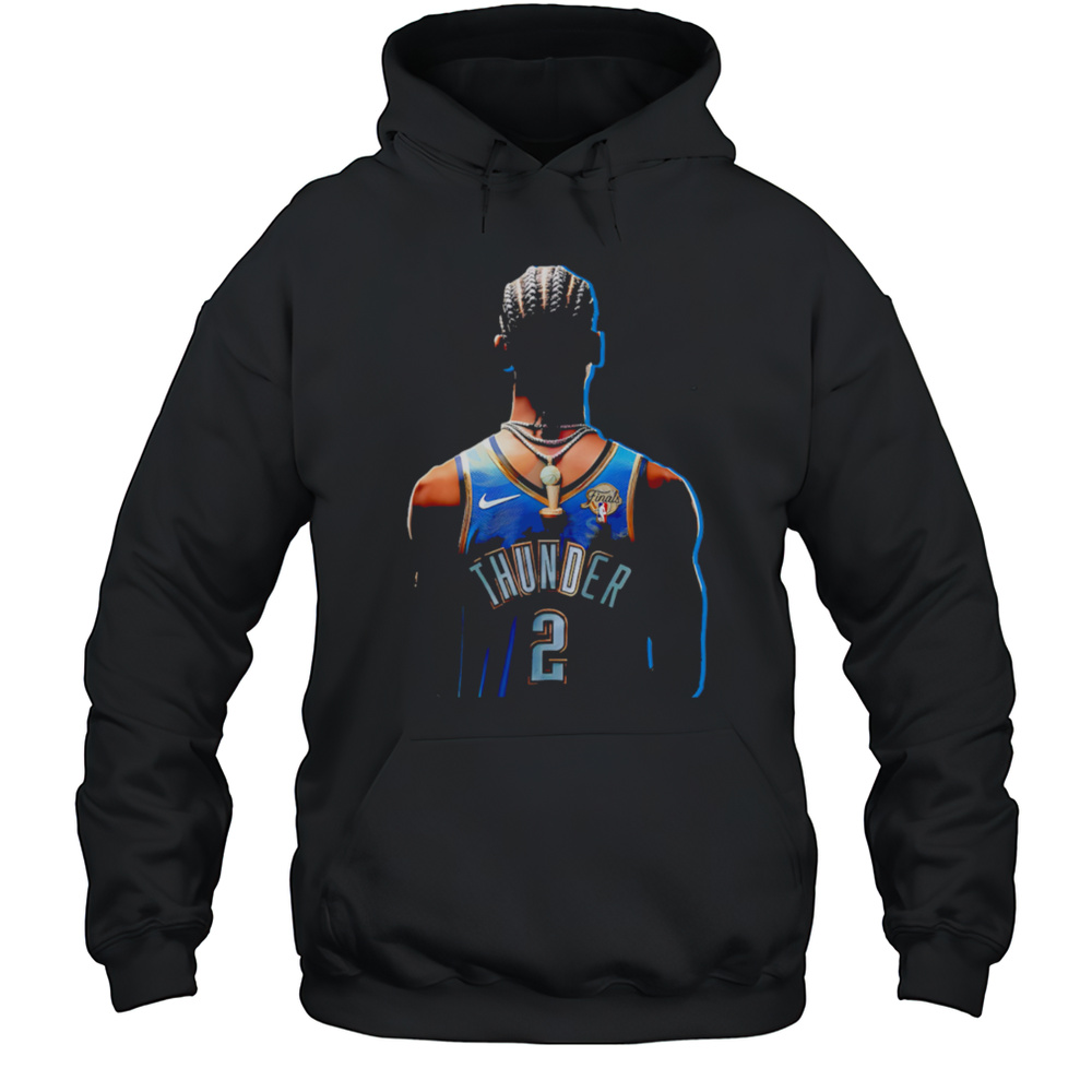 Sga Thunder Nba Finals Back View Spotlight PNG Digital Shirt Unisex Hoodie