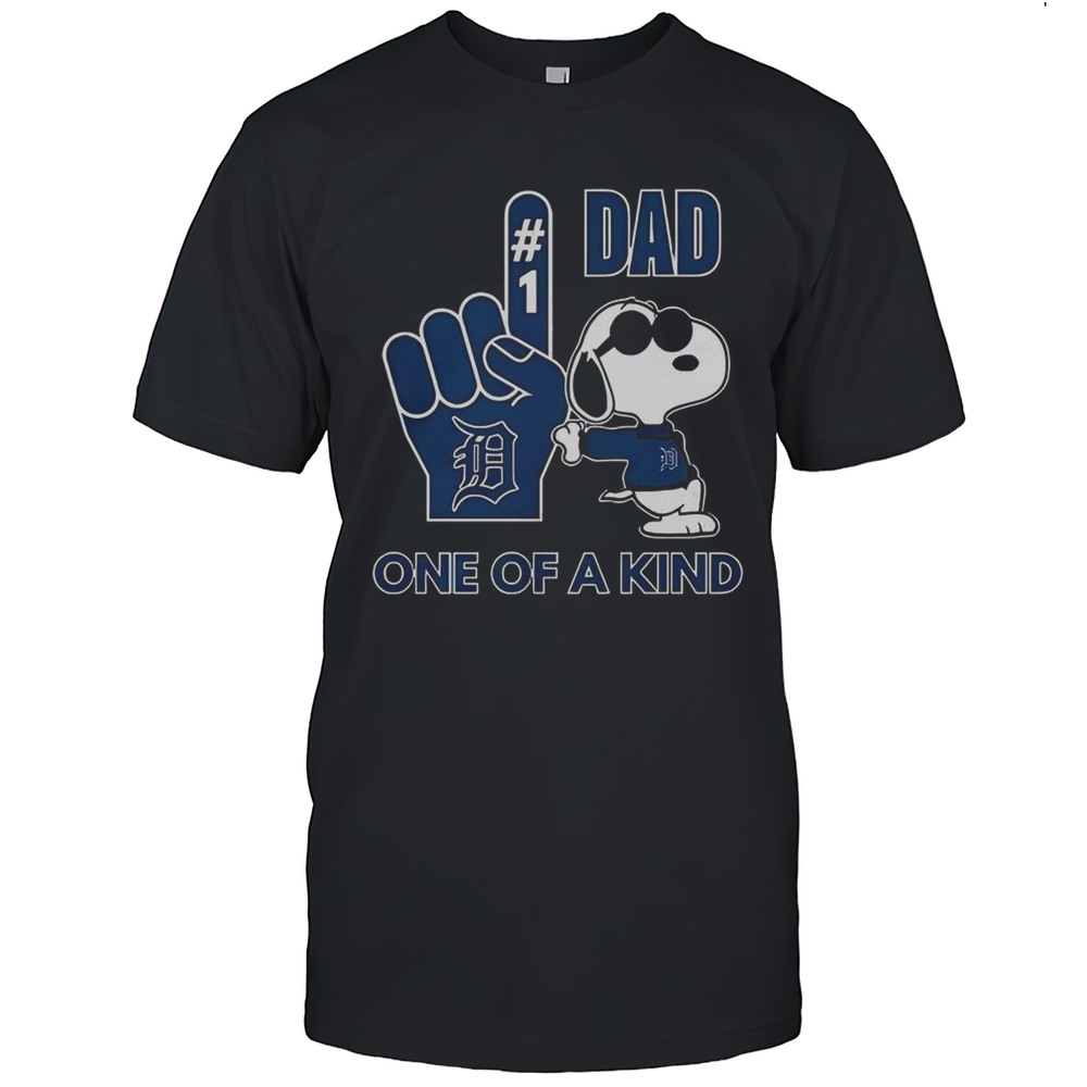 Snoopy Detroit Tigers 1 DAD One Of A Kind T-Shirt
