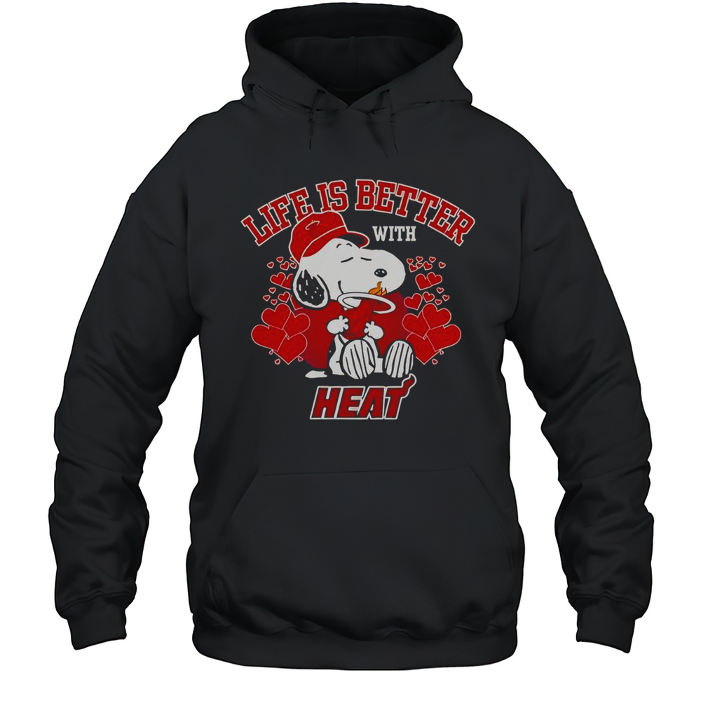 Snoopy Life Is Better With Miami Heat T-Shirt Unisex Hoodie