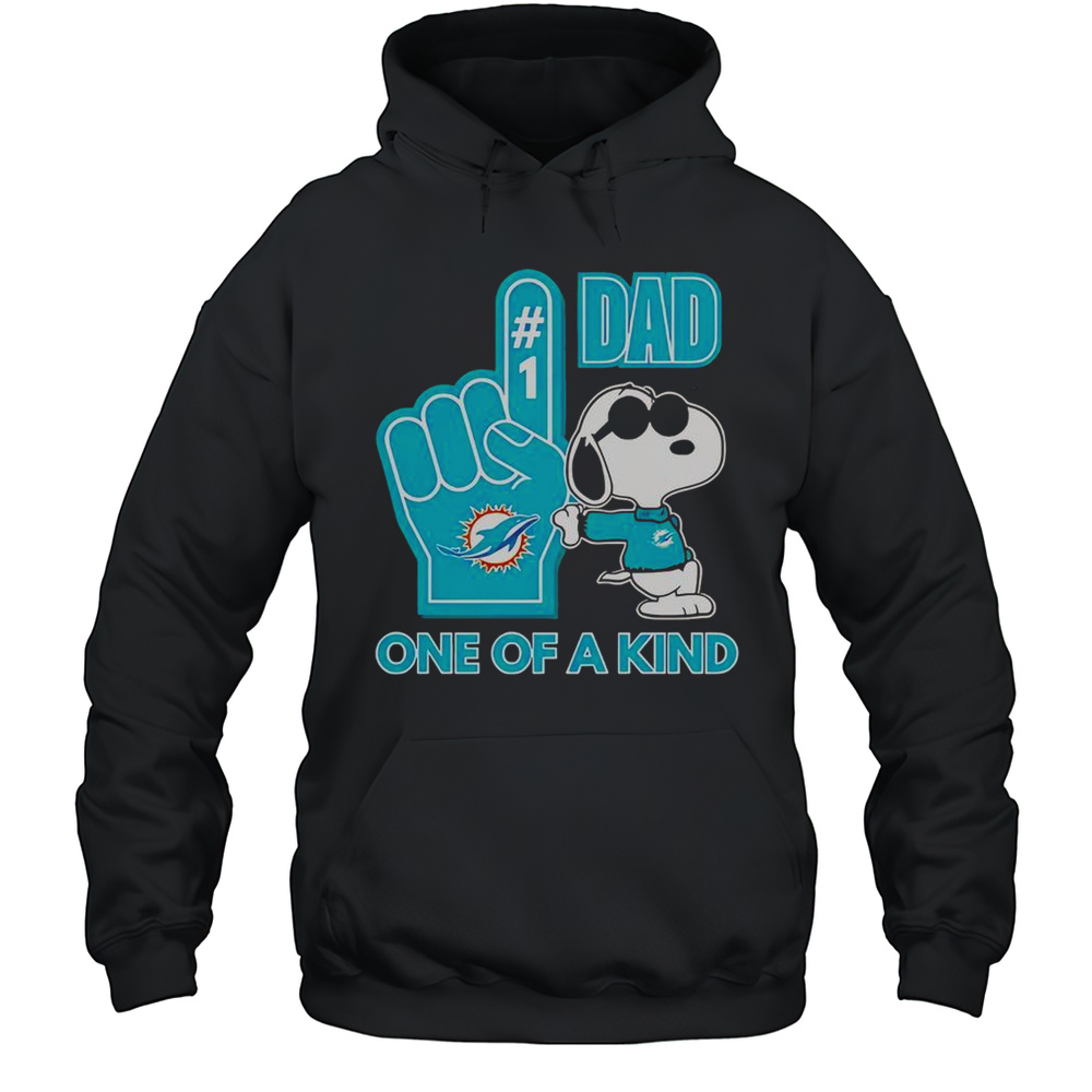 Snoopy Miami Dolphins 1 DAD One Of A Kind T-Shirt Unisex Hoodie