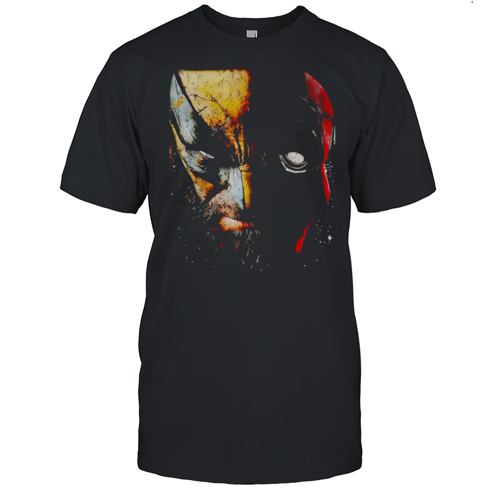 Wolverine And Deadpool Mask Big Marvel Shirt