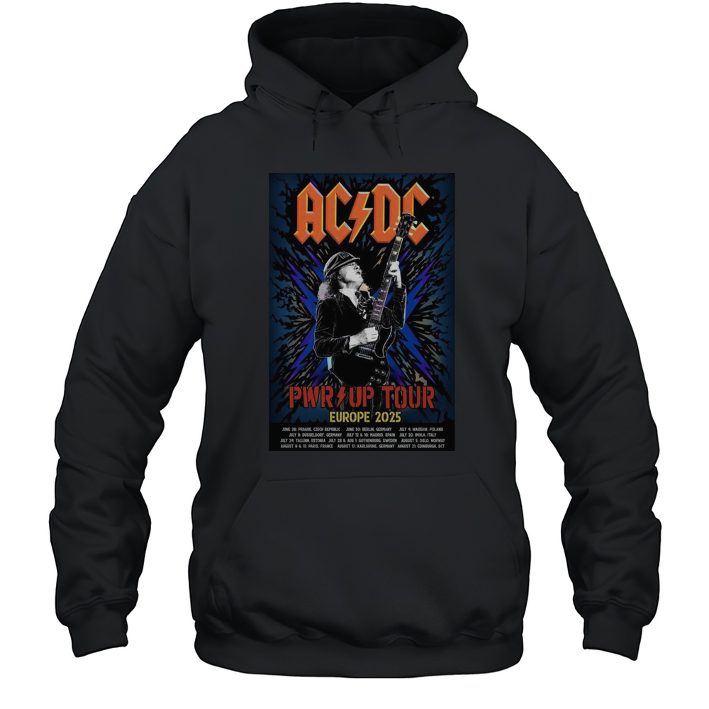 AC DC PWR UP Tour 2025 Poster T-Shirt Unisex Hoodie