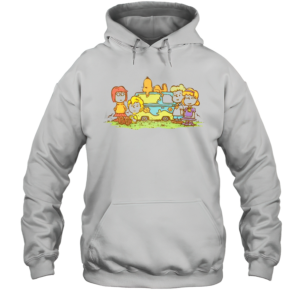 Awesome Mysterious Gang Scooby-Doo Peanuts T-Shirt Unisex Hoodie