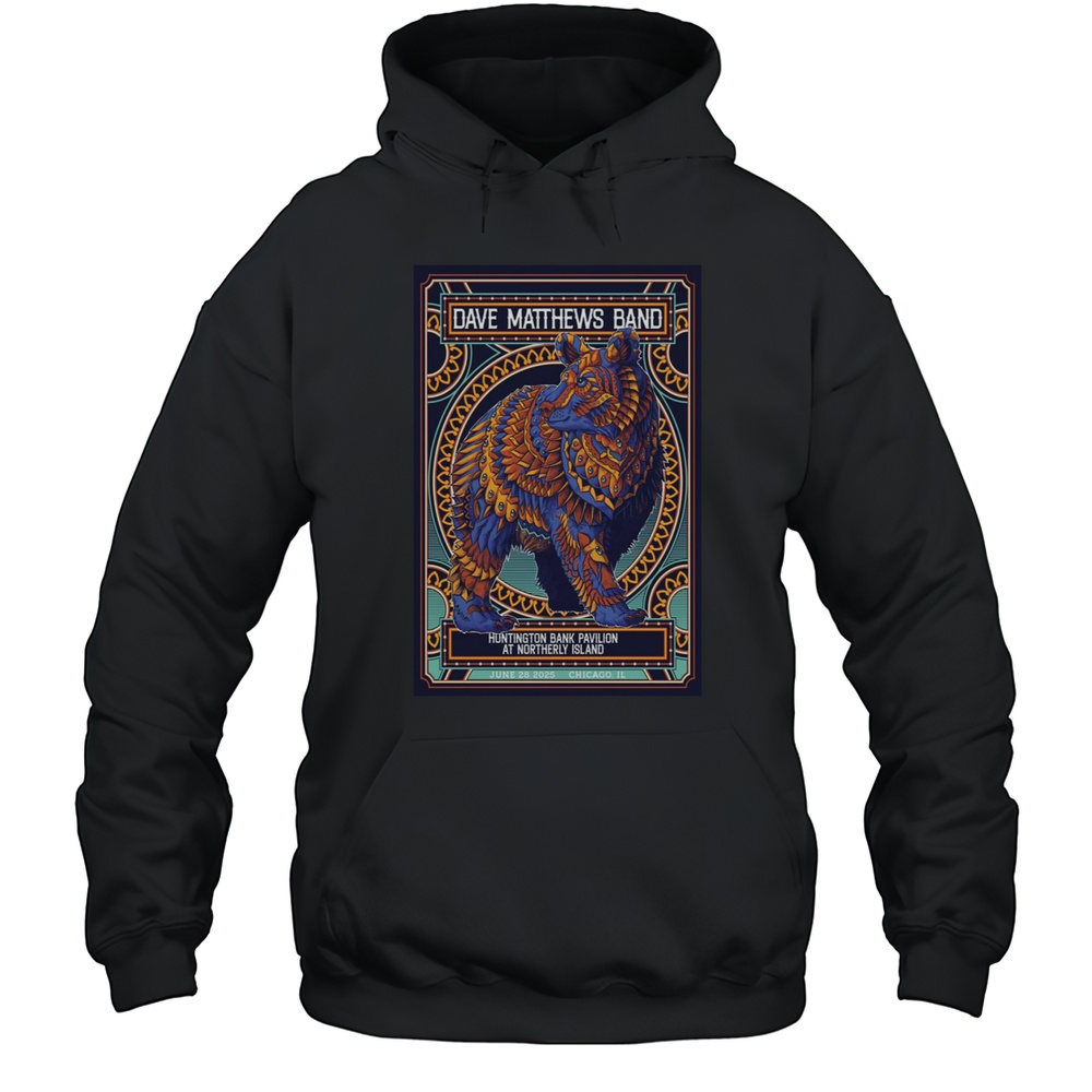 Dave Matthews Band June 28 2025 Poster Huntington Bank Pavilion Chicago IL T-Shirt Unisex Hoodie