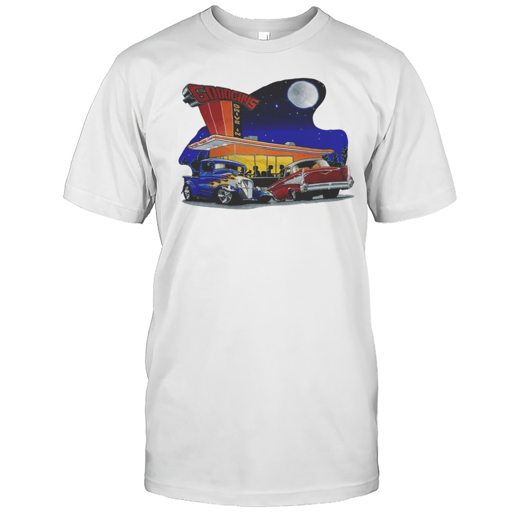 Good Guys Drive In Diner Car Spell Out Shirt