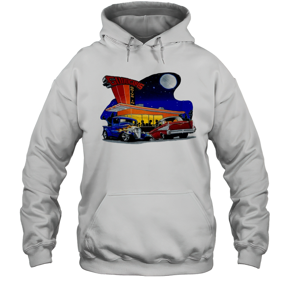 Good Guys Drive In Diner Car Spell Out Shirt Unisex Hoodie