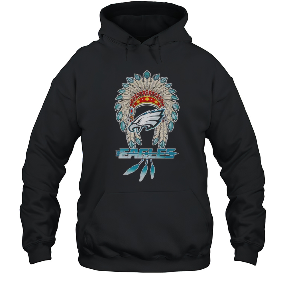Native Chief Headdress Philadelphia Eagles Shirt Unisex Hoodie