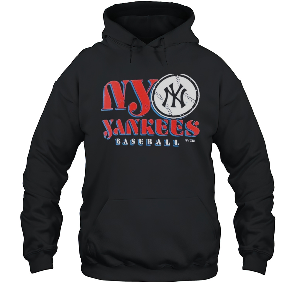 New York Yankees Navy Bodega Paint T-Shirt Unisex Hoodie