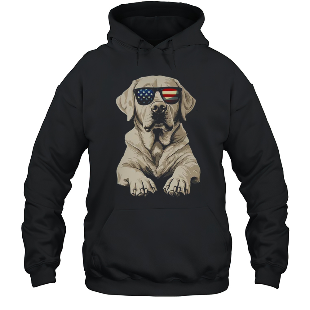 Patriotic Labrador Retriever Dog USA Flag 4th Of July Shirt Unisex Hoodie