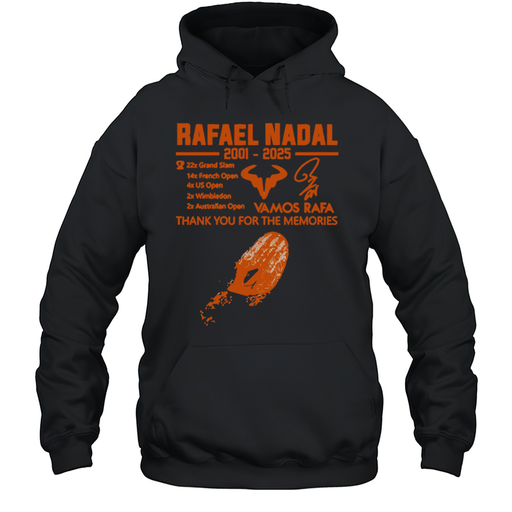 Rafael Nadal Thank Your For The Memories Orange Shirt Unisex Hoodie
